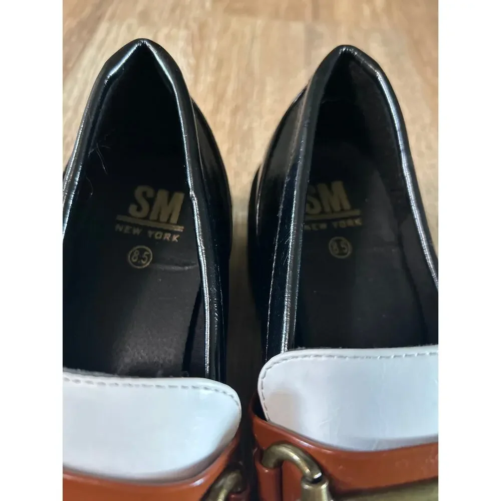 SM New York Chunky Lug Sole Loafers Platform Horsebit Colorblock Y2K 8.5
